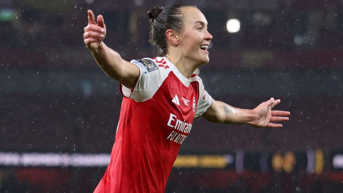 Arsenal's Caitlin Foord after scoring the winning goal in the FIFA Women's Champions Cup